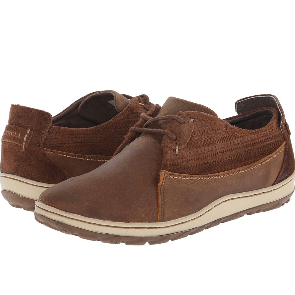 Merrell Ashland Tie Brown Leather Shoes size 9.5 Brown